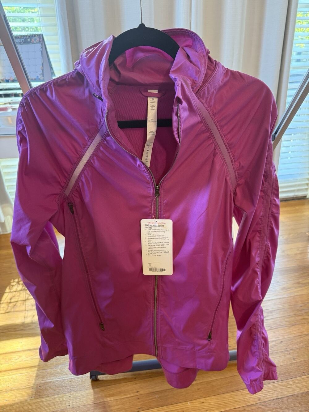 Lululemon Gather and Sprint Jacket-NWT- Size 8-Ultra Violet Purple